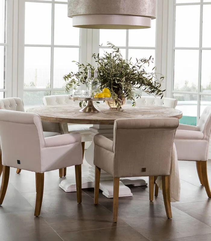 Rivièra Maison Eetkamerstoel Met Armleuning - La Scala Dining Armchair - Linnen Flax - Naturel - Image 2