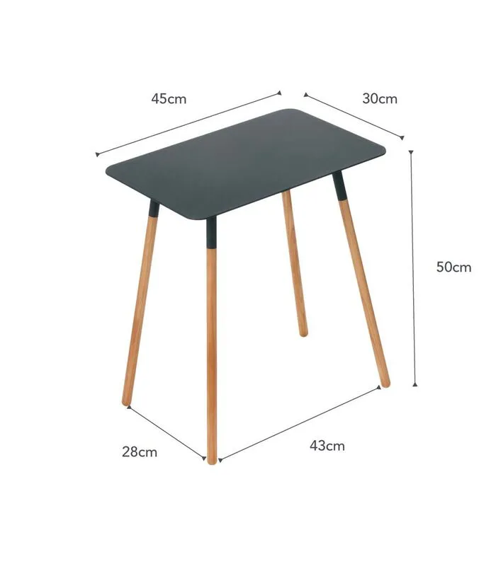 Yamazaki Side Table Square - Plain - Black - Image 4