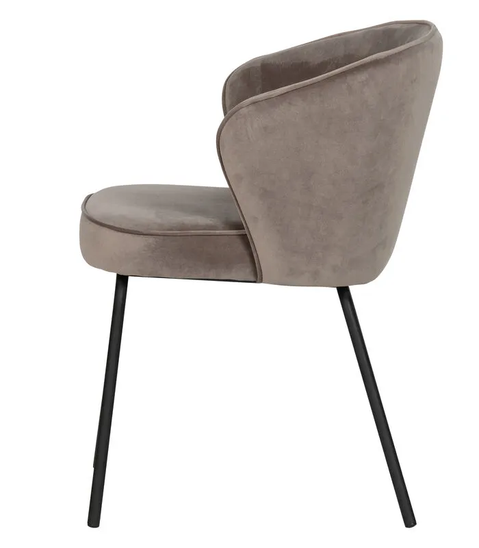 BePureHome Admit Eetkamerstoel - Fluweel - Khaki - Set Van 2 - Image 5